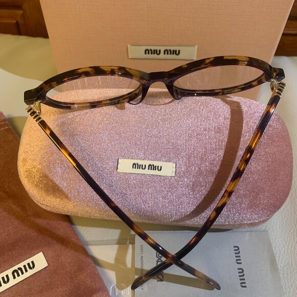 Miu Miu Tortoiseshell Oval Eyeglasses | New main image 4